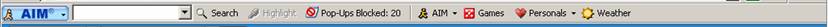 AIM toolbar